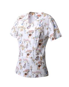 Bluza medicala dama C-line IV cu imprimeu
